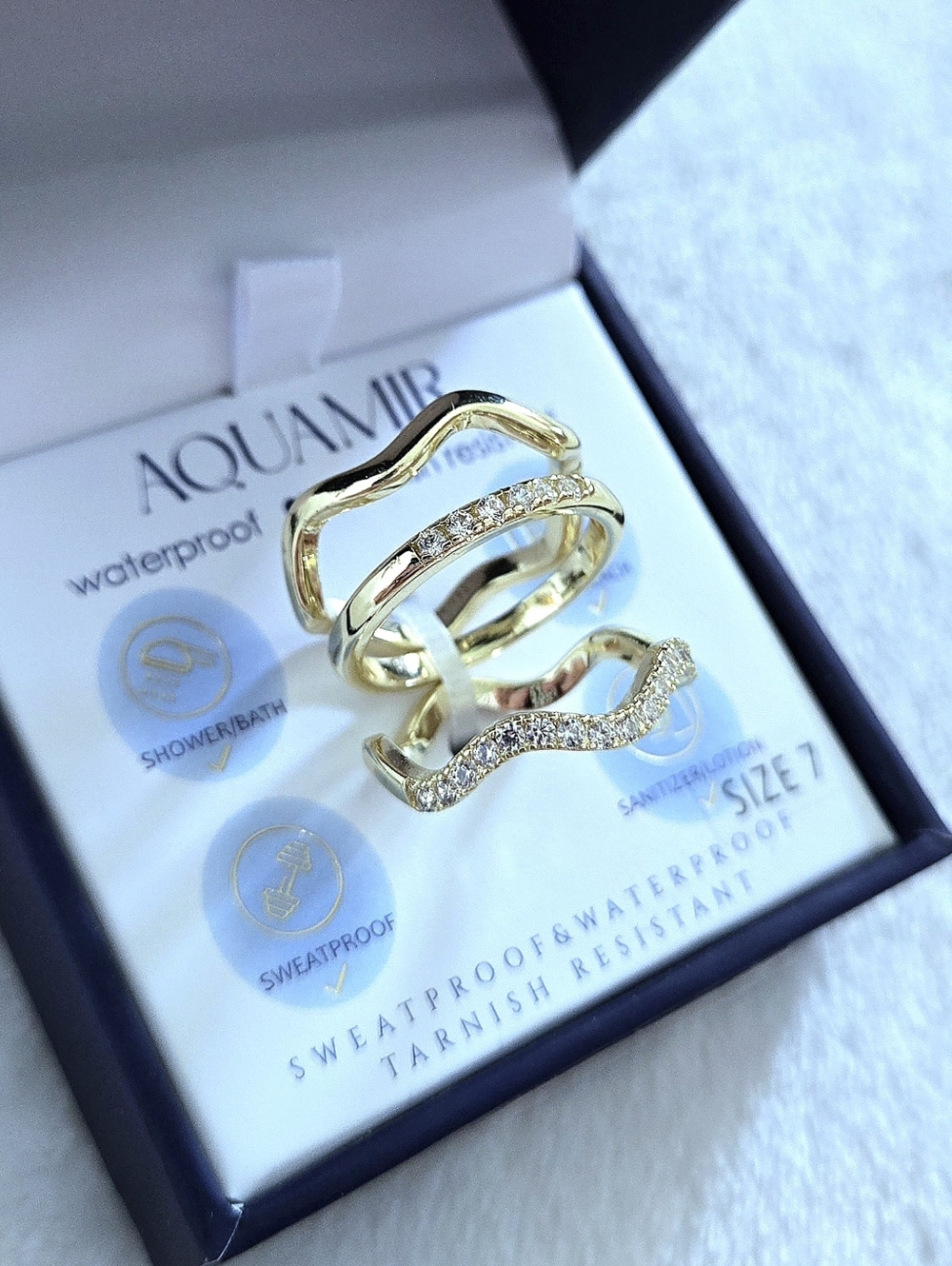 Aquamir Waterproof Triple3️⃣ Ring💍 Set - NIB - Picture 15 of 16